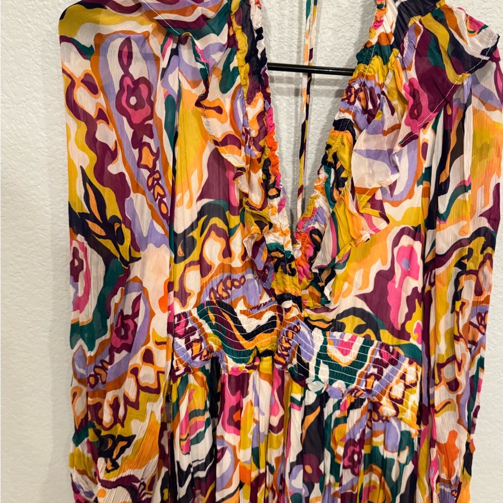 Anthropologie Multicolor Floral Midi Dress - Picture 7 of 10